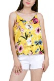 Cumpara ieftin M620-95 Top scurt cu imprimeu floral si bretele subtiri, L, S