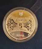 Ucraina, Ukraine, 5 Hryven, Grivne, 2009, Argint, cutie plusata, KM#530, Year of the Ox, Europa