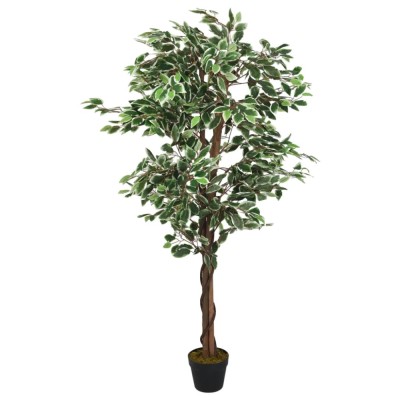 vidaXL Arbore ficus artificial 1260 de frunze 200 cm verde foto