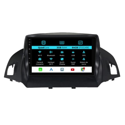 Navigatie Dedicata Ford Kuga (2013 - 2017), 9 Inch, 2Gb Ram, 64Gb stocare, Carplay foto