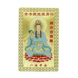 Card feng shui din metal - kwan yin quan yin pe lotus, Stonemania Bijou