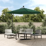 P&acirc;nză Umbrelă Soare Consolă Verde 350cm vidaXL - Rezistentă UV, Poliester, Schimb Umbrelă Grădină