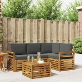 Cumpara ieftin Set de canapele de exterior 5 buc. 4-Locuri Natural si Antracit