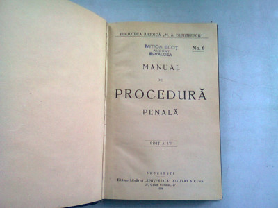 MANUAL DE PROCEDURA PENALA foto