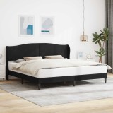 vidaXL Cadru de pat cu headboard Negru 180 x 200 cm Catifea 42027939