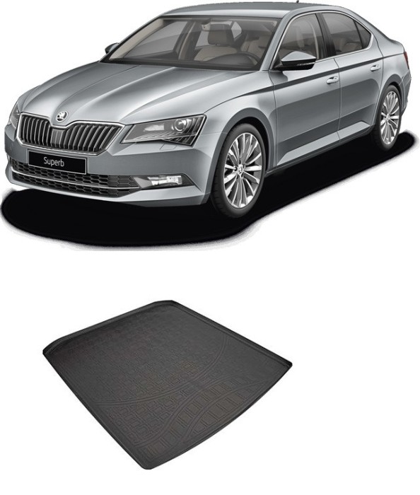 Covoras cauciuc protectie portbagaj Skoda Superb III 2015-2019 berlina