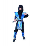 Costum carnaval Blue Ninja pentru copii 5- 6 ani (110/ 120 cm)