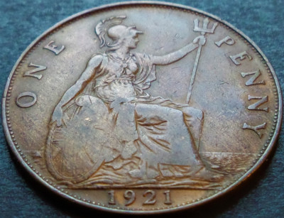 Moneda istorica 1 (ONE) PENNY- MAREA BRITANIE, anul 1921 * cod 4721 A foto