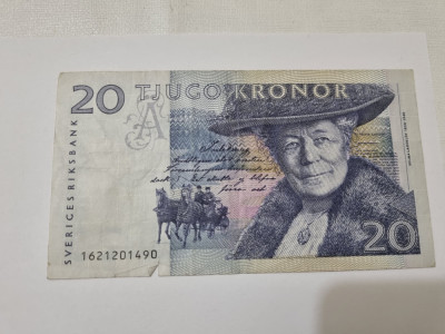 bancnota suedia 20 k 1991 b foto