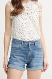 Pepe Jeans pantaloni scurti jeans FITTED SHORT HW MARY femei, neted, high waist, PL801191IC8