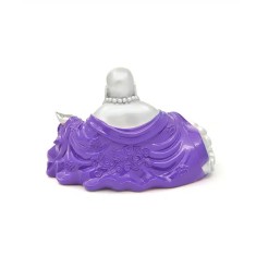 Statueta cu Buddha al Fericirii in violet regal