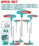 Set 8 chei torx TOTAL T 2-10mm, Cr-V INDUSTRIAL