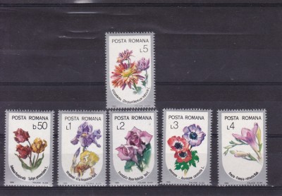 ROMANIA 1986 LP 1160 FLORI SERIE MNH foto