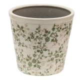 Ghiveci ceramica bej verde 21x19 cm
