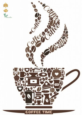 Sticker decorativ cafea - Ceasca de cafea foto