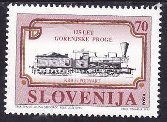 C1238 - Slovenia 1995 - TRansporturi Locomotiva neuzat,perfecta stare foto