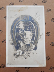 Carte postala FOTOGRAFIE COPIL ? an 1906 DOROHOI circulata cu timbru deslipit foto