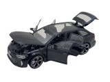 Macheta replica Audi RS6 negru deschide 4 usi, portbagaj si capota, lumini si sunete