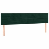 Cumpara ieftin Tablii de pat, verde inchis, 160x5x78/88 cm, catifea