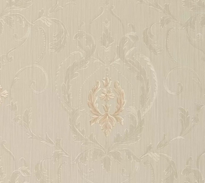 Tapet clasic, baroc, crem, gri, albastru, dormitor,47621