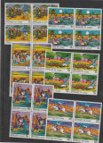 Guinea 1968-Basme,Legende africane,serie 6 val.in blocuri de 4,MNH,Mi.480A-485A