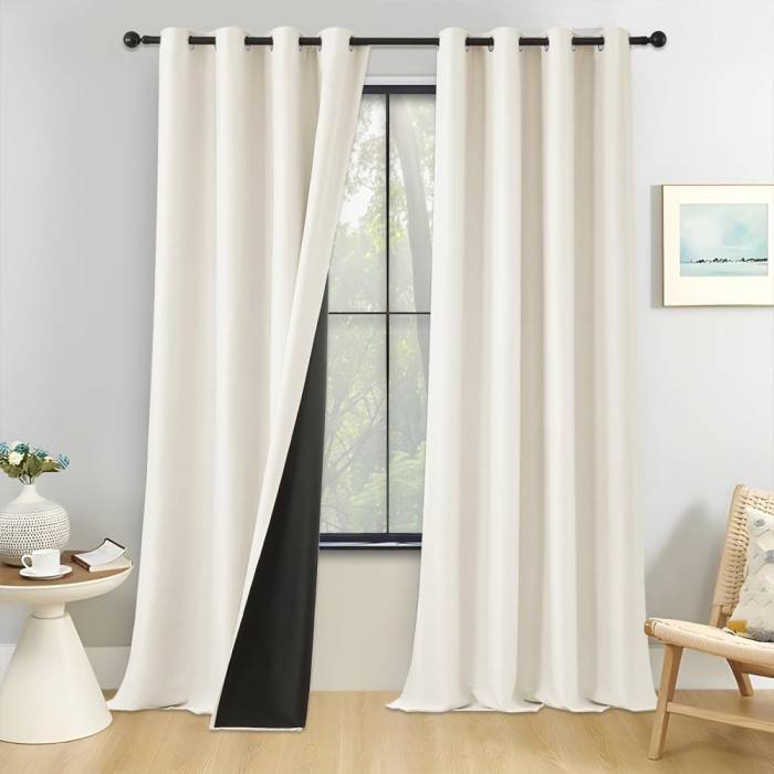 Draperie Blackout, Prindere Inele, 2 buc 140 x 245 cm, Bej Deschis - CN