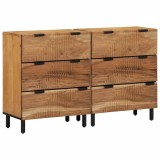 VidaXL Bufet 2 pcs Maro 60 x 33 x 75 cm Lemn masiv de acacia