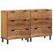 vidaXL Bufet 2 pcs Maro 60 x 33 x 75 cm Lemn masiv de acacia 3310010
