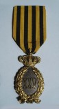 ROMANIA - MEDALIE SEMNUL ONORIFIC DE 25 ANI PENTRU OFITERI , MODEL 1930, CAROL II, IM 1.185