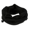 Fular Circular, Fleece, Cordon Ajustabil, Negru
