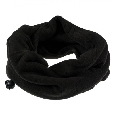 Fular Circular, Fleece, Cordon Ajustabil, Negru foto