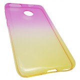Husa silicon ombre roz-galben semitransparenta pentru Huawei P9 Lite Mini (Y6 Pro 2017)