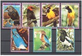 GUINEA ECUATORIALA - 1976 PASARI DIN AMERICA DE NORD , SERIE NESTAMPILATA