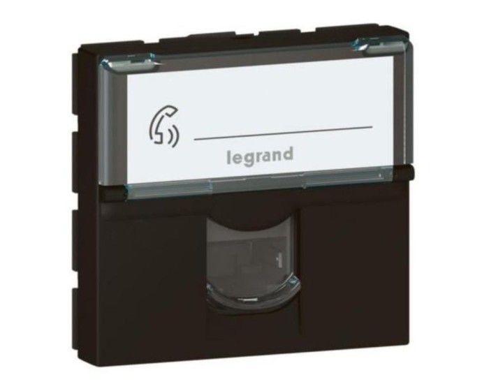 Priza Date RJ45 CAT6 FTP 2M Legrand Mosaic negru mat 079165L