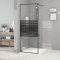 vidaXL Paravan de duș walk-in negru 80x195 cm sticlă ESG transparentă
