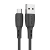 Cablu pentru incarcare si transfer date, USB - micro USB, 1 m, 3 A, negru, Dactylion