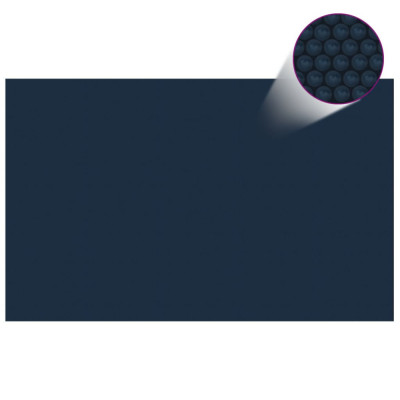 vidaXL Folie solară plutitoare piscină, negru/albastru, 800x500 cm, PE foto