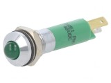 Lampă LED Verde 48VDC Metal &Oslash;8mm