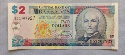 Barbados - 2 Dollars / dolari (2007) foto