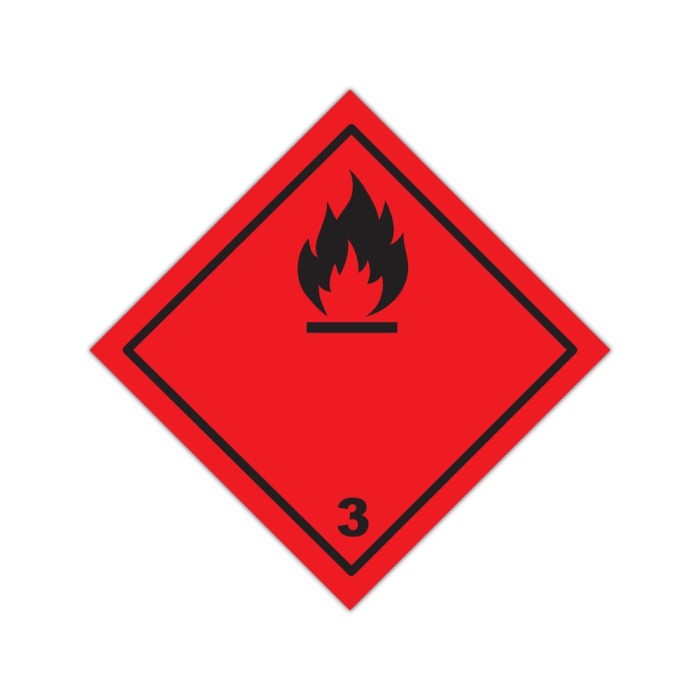 Autocolant ADR Clasa 3 Inflamabil | Okazii.ro
