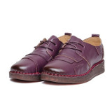 Pantofi din piele naturala visinii model 043070, 36 - 41