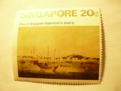 Timbru Singapore 1971 - Pictura , val. 20C , sarniera foto