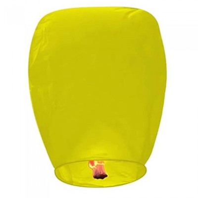 Lampion zburator, flippy, hartie biodegradabila, galben, 30 x 35 cm foto
