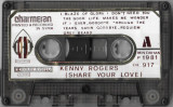 Casetă audio Kenny Rogers &lrm;&ndash; Share Your Love, originală, fără coperți