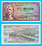 Islanda (p#42) 10 Kronur L1961 UNC &#039;Prima emisie Sedlabanki Islands&#039; serie: BA043213