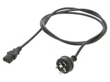 Cablu electric 3x1mm2 mufă IEC C13 1,8m negru