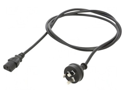 Cablu electric 3x1mm2 mufă IEC C13 1,8m negru foto