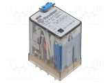 Releu electromagnetic FINDER 4PDT 12V DC 7A plug-in