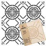 Șablon de plastic reutilizabil pentru țiglă // BAOJI - 10x10cm
