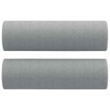 Cumpara ieftin Perne decorative, 2 buc., gri deschis, &Oslash;15x50 cm, textil